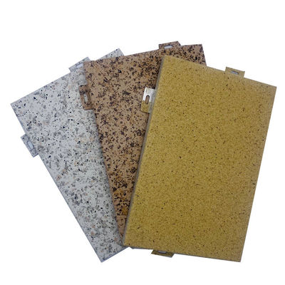 Modern Wood Grain/Marble Aluminium Veneer Dengan Panjang Disesuaikan Dan Lapisan PVDF/PE