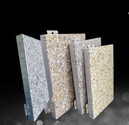 Pemasangan Mudah Kayu Biji Marmer Aluminium Veneer