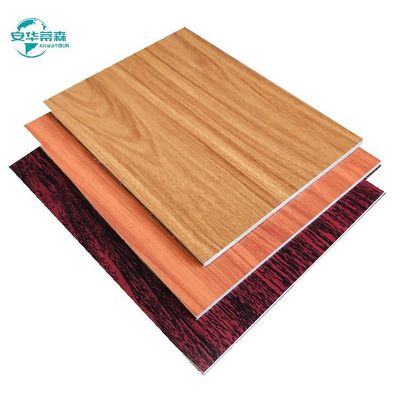 2mm 3mm Acp Sheet Kayu Finish Outdoor Wall Cladding Ketahanan Cuaca