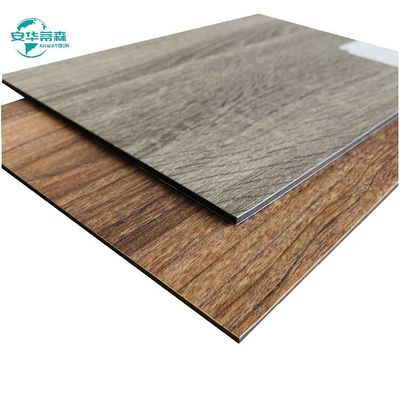 2440mm Kayu Biji Peninggalan Tembok Luar Pvdf Lapisan ACP 6mm