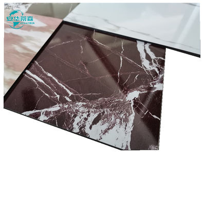PVDF Lapisan Marmer Biji ACP Bahan Konstruksi Permukaan Glossy Acp Panel Langit-langit