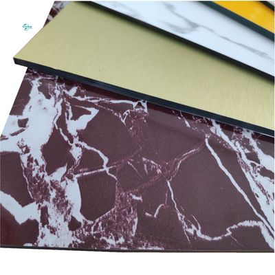 Mudah Instalasi Acp Lembar Marmer Desain Eksterior Acp Cladding permukaan matte