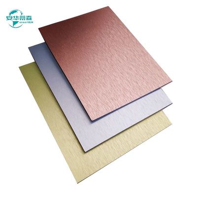 B1 Rating Fire Brushed Aluminium Composite Panel ISO14001 Fire Retardant Acp