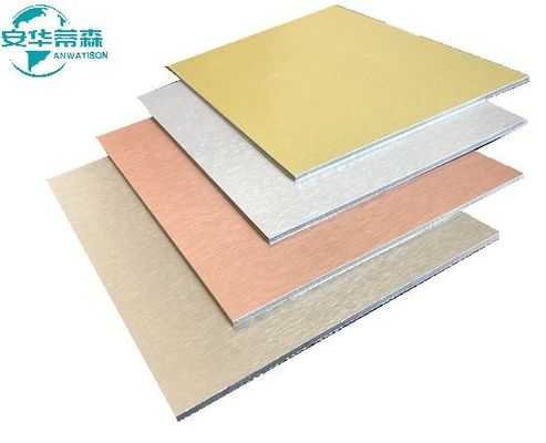 Panel Komposit Aluminium Berkilau Tinggi 2440mm Acp Lembar Cermin 3mm 4mm